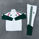 Real Madrid 2026/27 Tracksuit - White/Green/Pink
