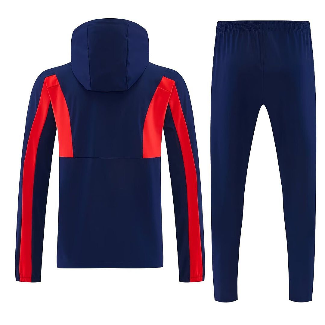 Ajax 2026/27 Tuta con Cappuccio - Blu Navy/Rosso