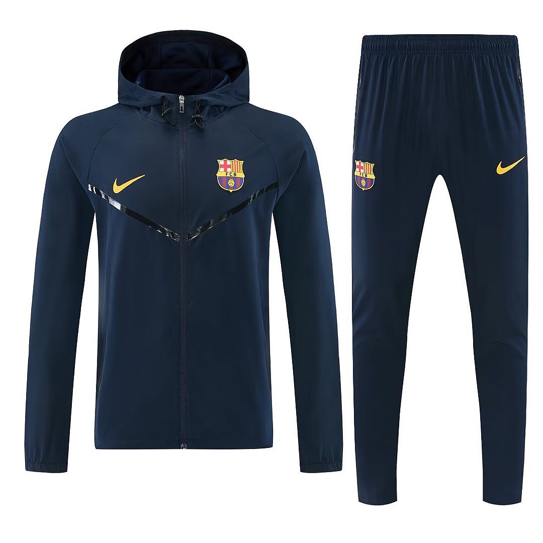 Barcelona 2026/27 Tuta con Cappuccio - Blu Navy