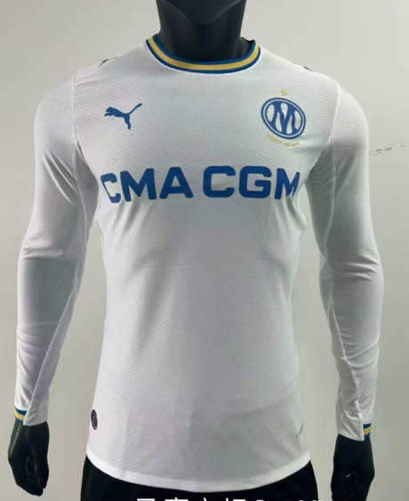 OLYMPIQUE MARSEILLE 2026/27 HEMMATRÖJA LÅNGÄRMAD - Vit