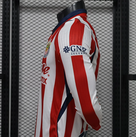 CHIVAS GUADALAJARA 2026/27 HJEMMEBANETRØJE LANGÆRMET - Rød/Hvid
