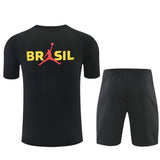 BRAZIL 2026/27 TRAINING KIT SHIRT + SHORT - Black/Orange - back