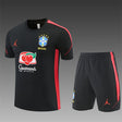 BRAZIL 2026/27 TRAINING KIT SHIRT + SHORT - Black/Orange - front
