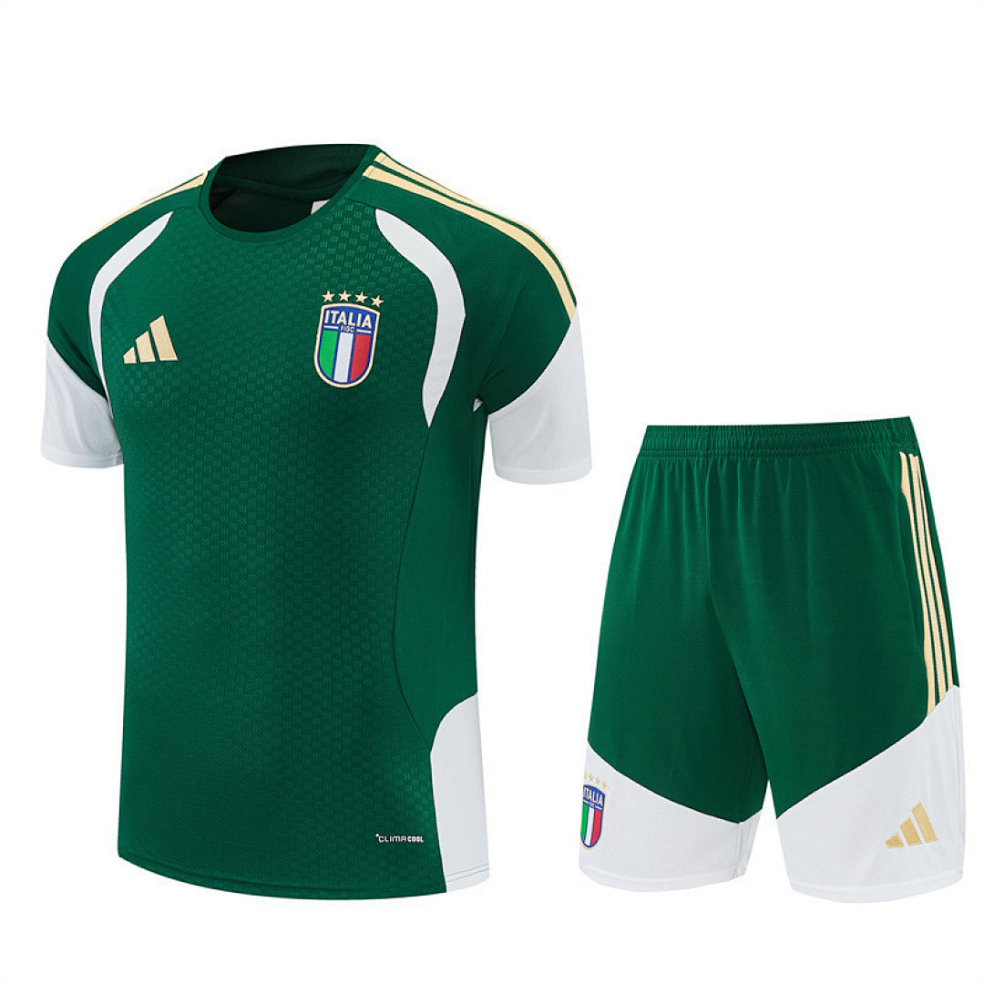 ITALY 2026/27 TRAINING KIT SHIRT + SHORT - Green - front