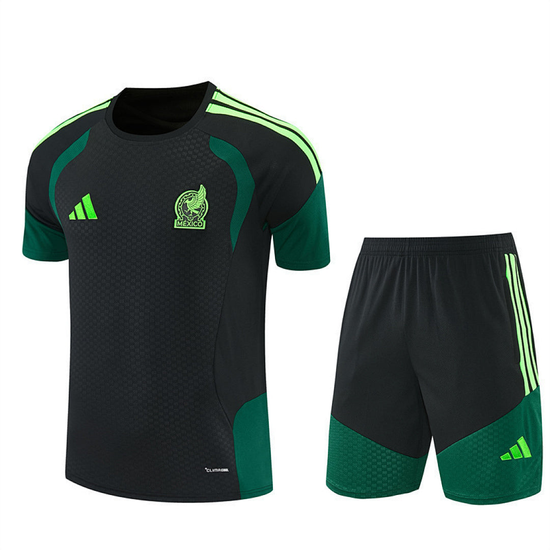 MEXICO 2026/27 TRAINING KIT SHIRT + SHORT - Black - front