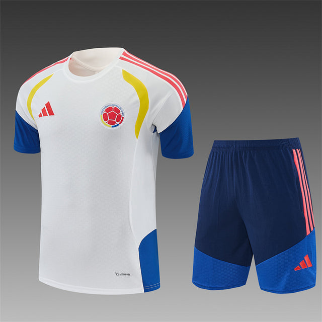 COLOMBIA 2026/27 TRAINING KIT SHIRT + SHORT - White - front