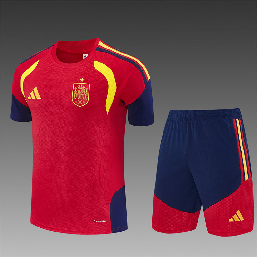 SPAIN 2026/27 TRAINING KIT SHIRT + SHORT - Red - front
