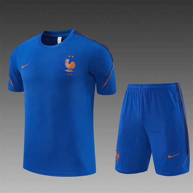 FRANCE 2026/27 TRAINING KIT SHIRT + SHORT - Blue - front