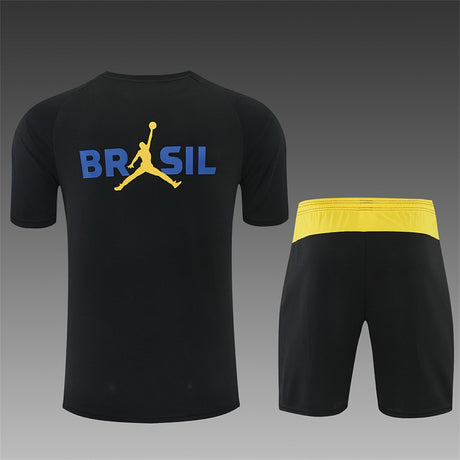 BRASILE 2026/27 COMPLETO ALLENAMENTO MAGLIA + PANTALONCINI - Nero/Giallo