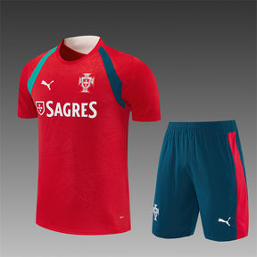 PORTUGAL 2026/27 TRAINING KIT SHIRT + SHORT - Red - front