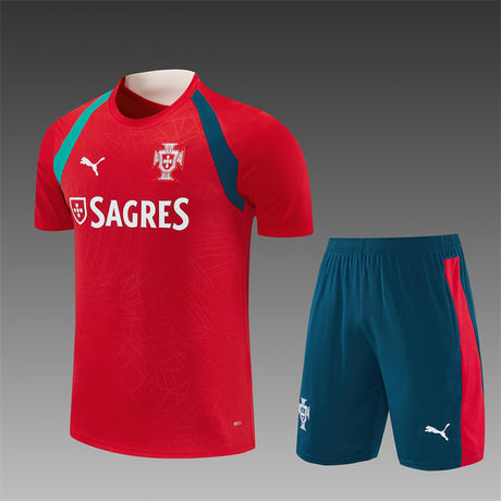 PORTUGAL 2026/27 TRÄNINGSSET TRÖJA + SHORTS - Röd