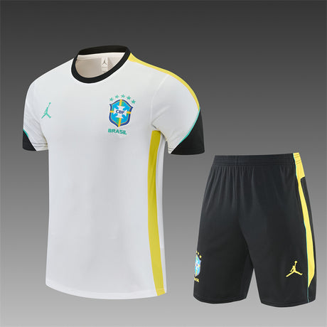 BRASILE 2026/27 COMPLETO ALLENAMENTO MAGLIA + PANTALONCINI - Bianco