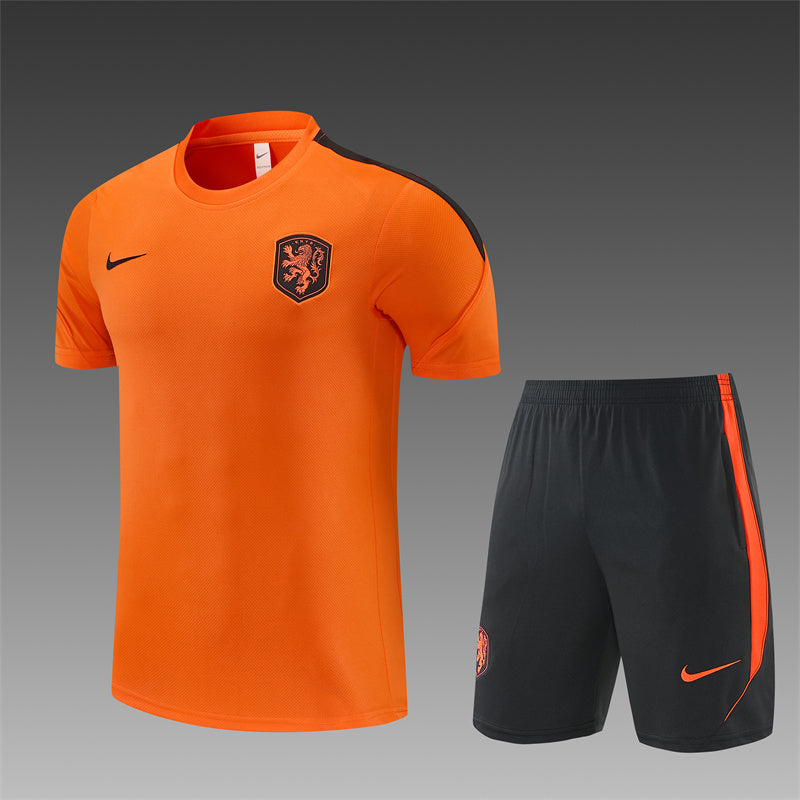 NETHERLANDS 2026/27 TRAINING KIT SHIRT + SHORT - Orange - front