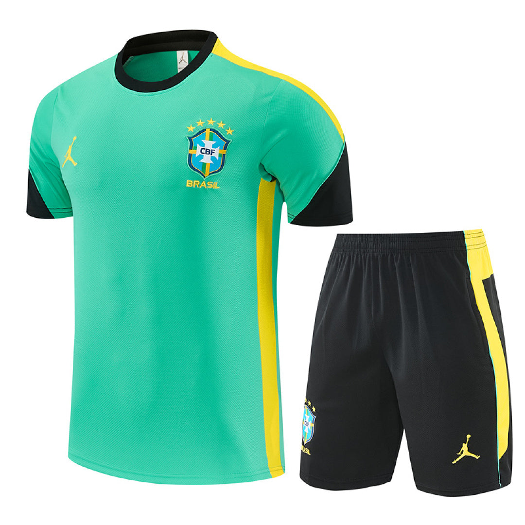 BRAZIL 2026/27 TRAINING KIT SHIRT + SHORT - Light Green - front
