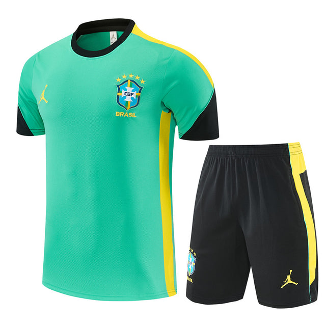 BRAZIL 2026/27 TRAINING KIT SHIRT + SHORT - Light Green - front