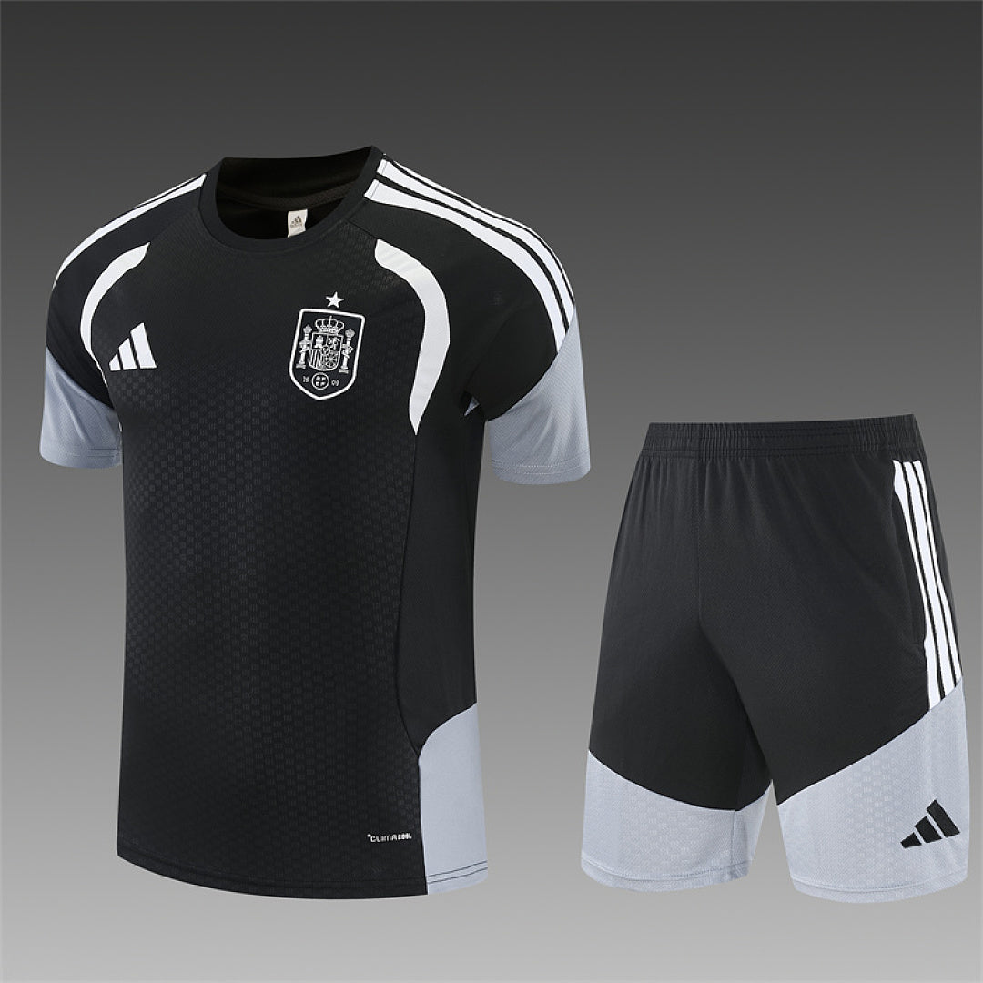 SPAIN 2026/27 TRAINING KIT SHIRT + SHORT - Black - front