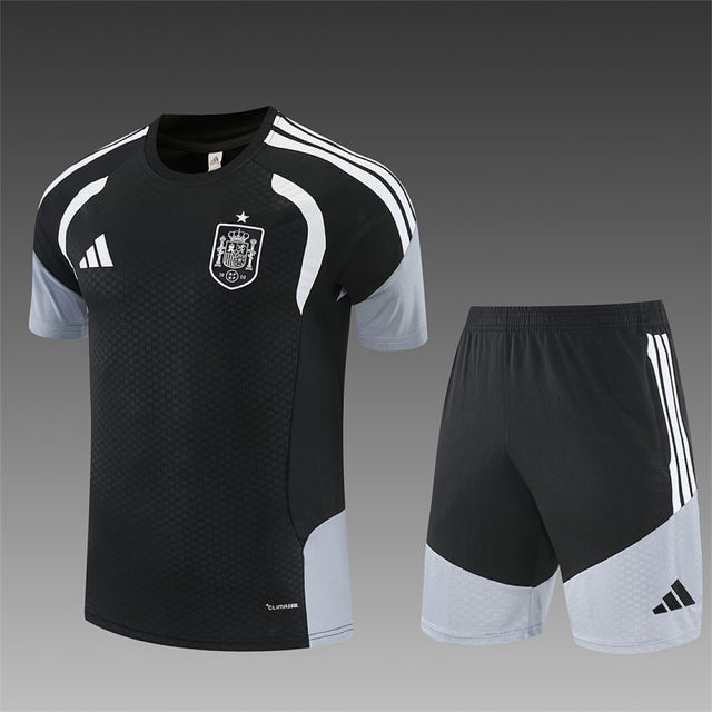 SPAIN 2026/27 TRAINING KIT SHIRT + SHORT - Black - front