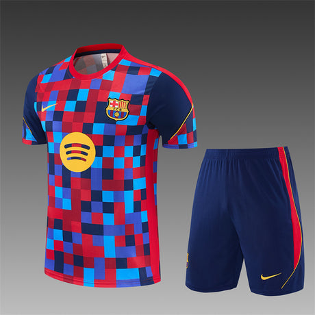 BARCELONA 2026/27 COMPLETO ALLENAMENTO MAGLIA + PANTALONCINI - Rosso/Blu Mimetico