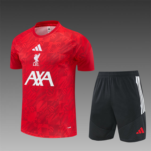 LIVERPOOL 2026/27 TRAINING KIT SHIRT + SHORT - Red Camo - front