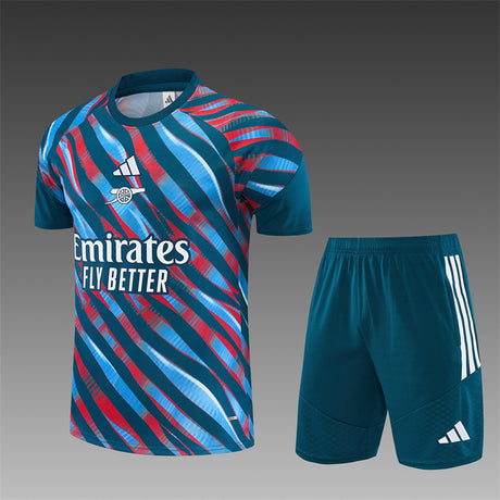 ARSENAL 2026/27 TRAINING KIT SHIRT + SHORT - Red/Blue Camo