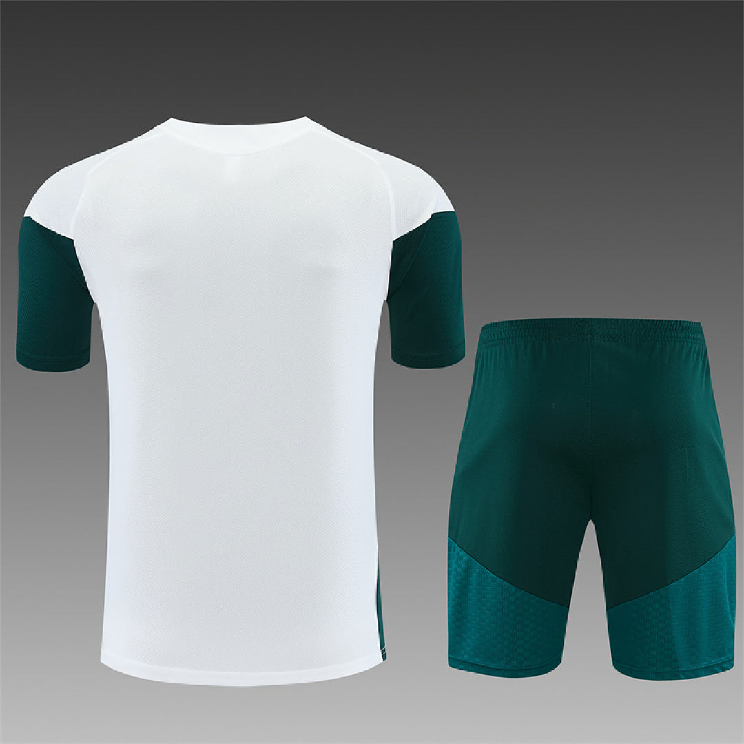 REAL MADRID 2026/27 TRAINING KIT SHIRT + SHORT - White/Dark Green - back