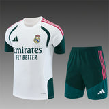 REAL MADRID 2026/27 TRAINING KIT SHIRT + SHORT - White/Dark Green - front