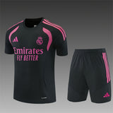 REAL MADRID 2026/27 TRAINING KIT SHIRT + SHORT - Black/Pink - front