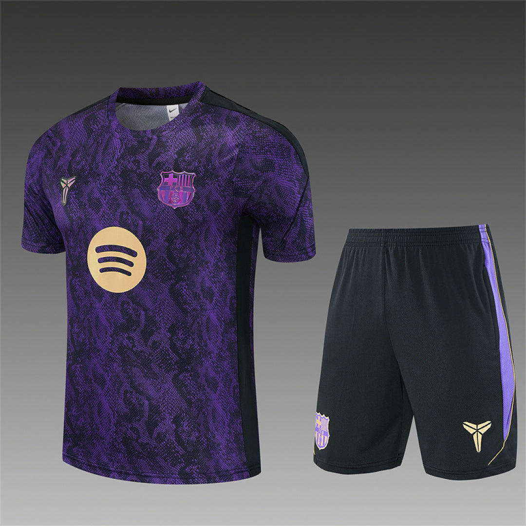 BARCELONA 2026/27 TRAINING KIT SHIRT + SHORT - Purple Snake - front