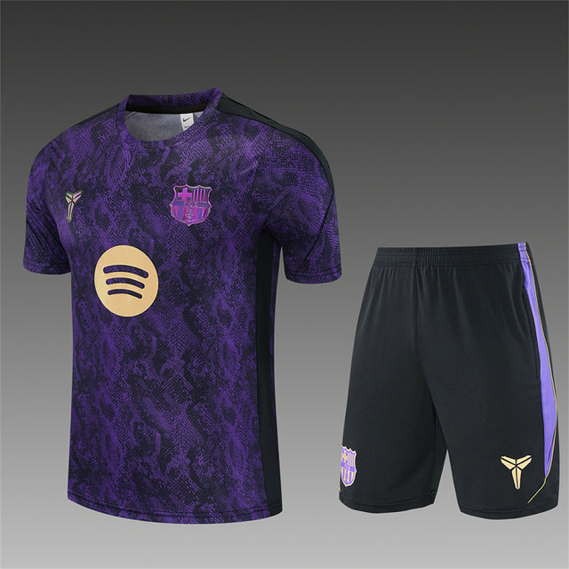 BARCELONA 2026/27 TRAINING KIT SHIRT + SHORT - Purple Snake - front