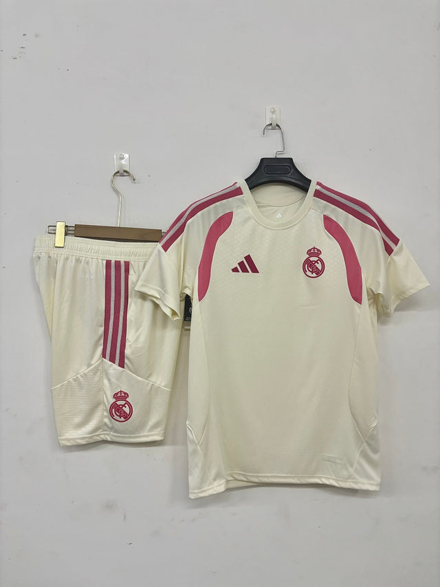 REAL MADRID 2026/27 TRAINING KIT SHIRT + SHORT - Cream