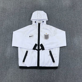 ENGLAND 2026 HOODED WINDBREAKER JACKET - White