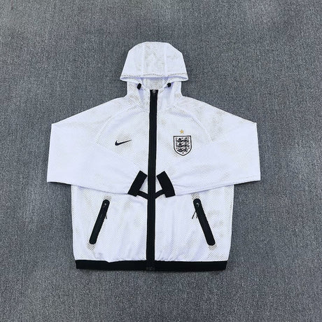 ENGLAND 2026 CHAQUETA CORTAVIENTOS CON CAPUCHA - Blanco