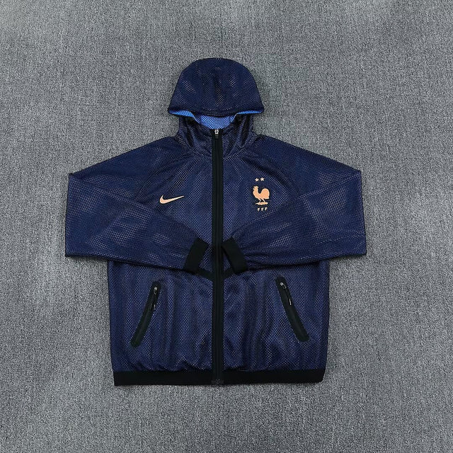 FRANCE 2026 HOODED WINDBREAKER JACKET - Navy