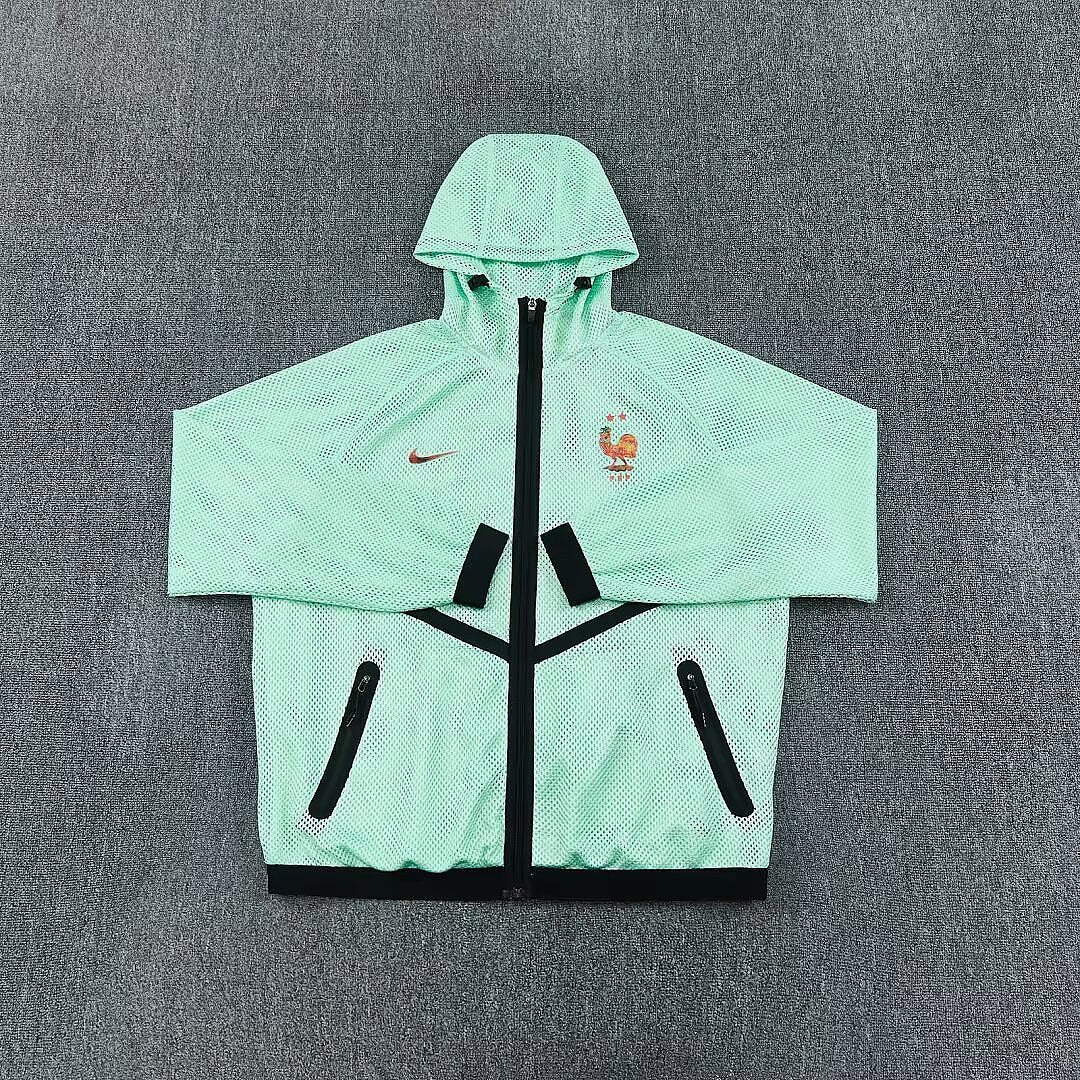 FRANCE 2026 HOODED WINDBREAKER JACKET - Mint