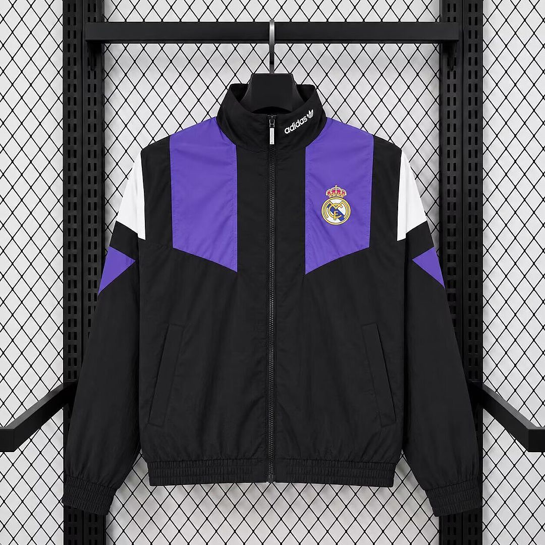 REAL MADRID 2026/27 WINDBREAKER JACKET - Black/Purple