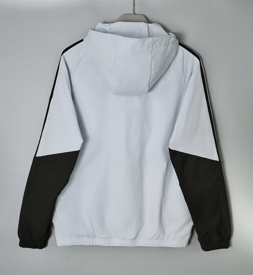 LIVERPOOL 2026/27 HOODED WINDBREAKER JACKET - Light Grey/Black Stripes - back