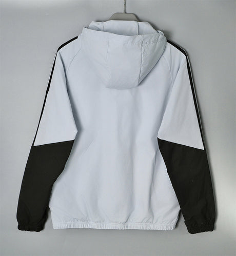 LIVERPOOL 2026/27 HOODED WINDBREAKER JACKET - Light Grey/Black Stripes