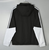 LIVERPOOL 2026/27 HOODED WINDBREAKER JACKET - Black/White Stripes - back