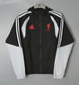 LIVERPOOL 2026/27 HOODED WINDBREAKER JACKET - Black/White Stripes - front