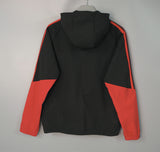 MANCHESTER UNITED 2026/27 HOODED WINDBREAKER JACKET - Black/Red Stripes - back