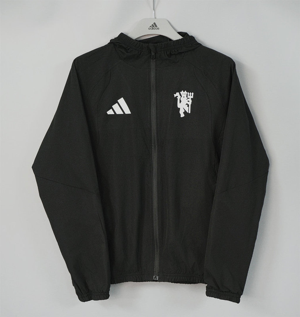 MANCHESTER UNITED 2026/27 HOODED WINDBREAKER JACKET - Black - front