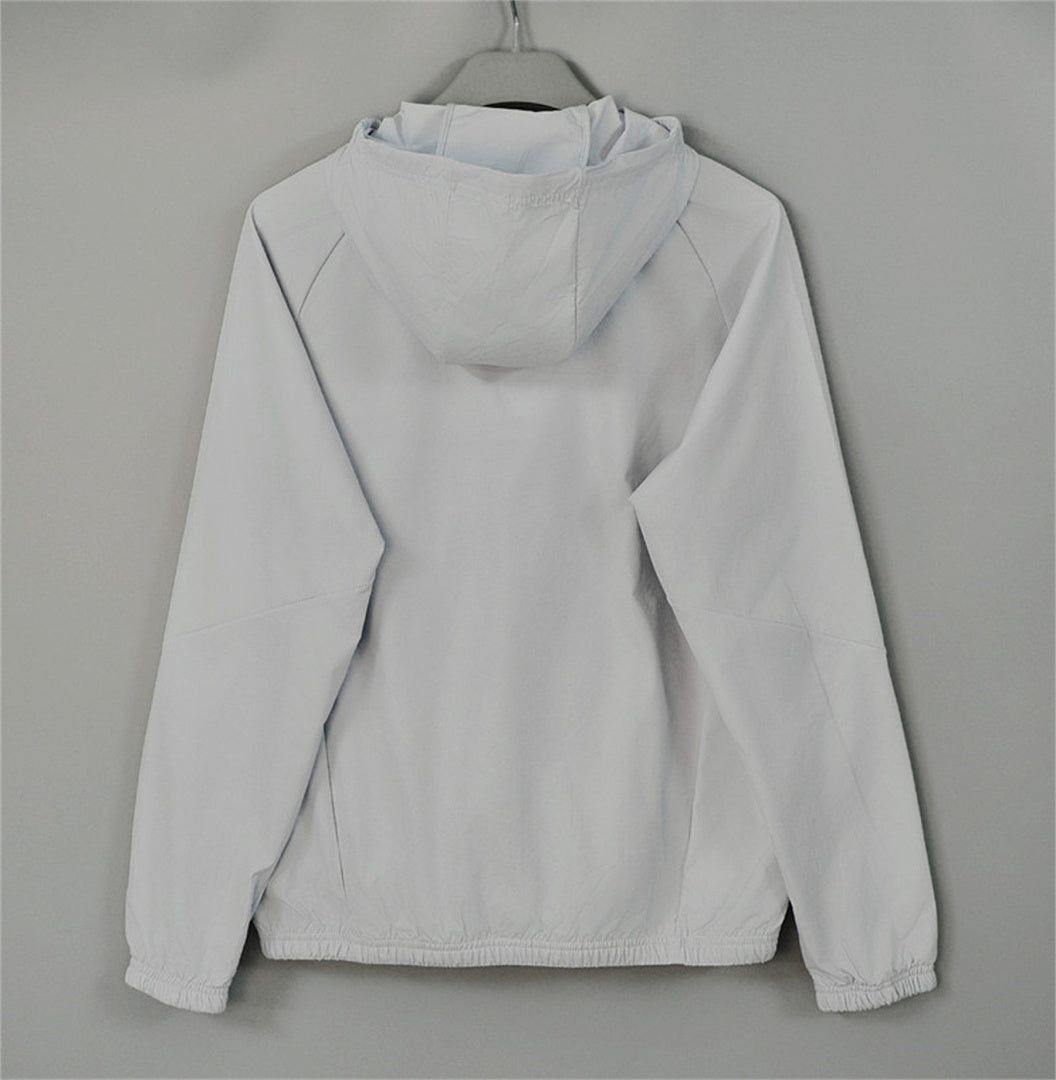 REAL MADRID 2026/27 HOODED WINDBREAKER JACKET - Light Grey - back