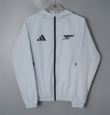ARSENAL 2026/27 HOODED WINDBREAKER JACKET - Light Grey - front