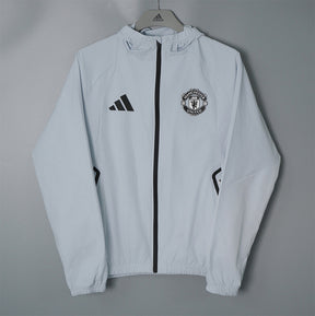 MANCHESTER UNITED 2026/27 HOODED WINDBREAKER JACKET - Light Grey - front