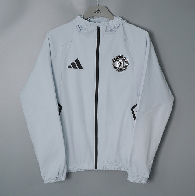 MANCHESTER UNITED 2026/27 HOODED WINDBREAKER JACKET - Light Grey - front