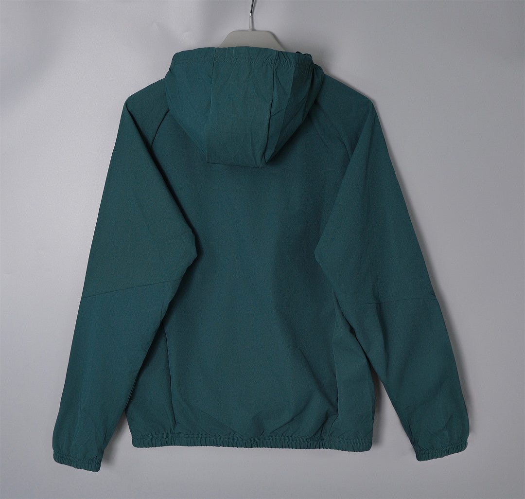 REAL MADRID 2026/27 HOODED WINDBREAKER JACKET - Dark Green - back