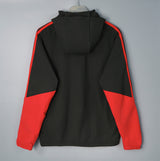ARSENAL 2026/27 HOODED WINDBREAKER JACKET - Black/Red Stripes - back
