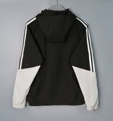 REAL MADRID 2026/27 HOODED WINDBREAKER JACKET - Black/White Stripes - back