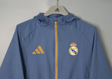 REAL MADRID 2026/27 HOODED WINDBREAKER JACKET - Blue Grey - front
