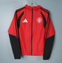 MANCHESTER UNITED 2026/27 HOODED WINDBREAKER JACKET - Red/Black Stripes - front